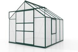 Vitavia Gewächshaus MERIDIAN 2, mit Doppeltür und Seitenfenster Smaragd 257 x 258 cm Hohlkammer 4mm