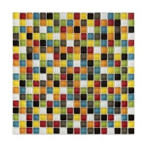 KNG Mosaikfliese Glas 30 x 30 cm bunt Steingröße: ca. 1,5 x 1,5 cm