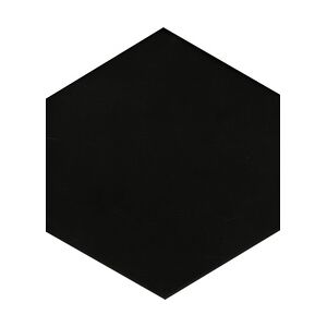 Euro Stone Feinsteinzeug Hexagon Solid Black 21,5 x 25 cm schwarz