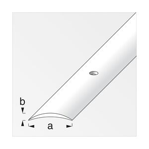 alfer Übergangsprofil 2 m, 40 x 5 mm Aluminium eloxiert silber