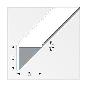 alfer Winkel 2.5 m, 30 x 30 mm PVC (Kunststoff) glatt buche