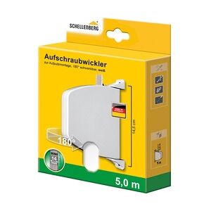 Schellenberg Aufschraubwickler Mini inkl. 5 m Gurt, weiß