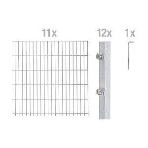 GAH ALBERTS Alberts Doppelstabmatten-Grundset 22 m 200 x 160 cm 6/5/6 feuerverzinkt