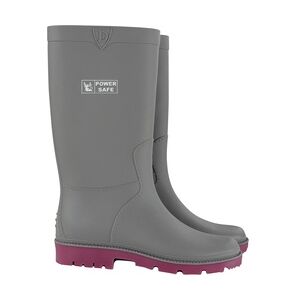 Power Safe Damen Gartenstiefel grau-pink