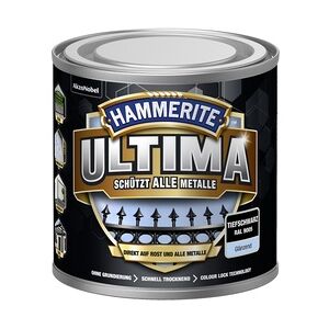 Hammerite Metallschutzlack ULTIMA glänzend tiefschwarz RAL 9005 250 ml