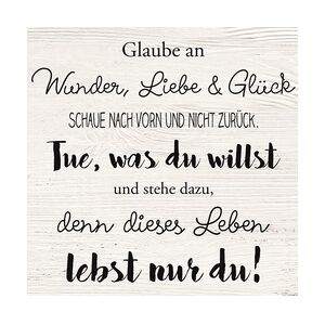 The Wall Deco-Block Bild - Wunder Liebe Glück 39 x 39 cm