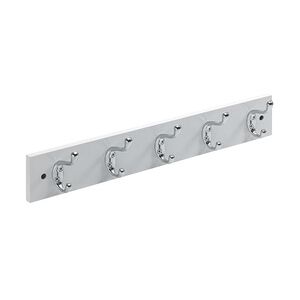 Hettich Garderobenleiste 5 Haken 50,0 x 8,0 x 7,5 cm weiß