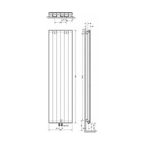 Schulte Design-Heizkörper New York mit Spiegel 180 x 45,6 cm