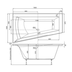 Ottofond Whirlpool-Komplettset Galia I 160 cm, weiß