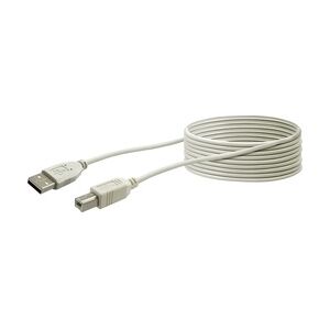 Schwaiger USB Anschlusskabel CK1563 531 grau, 3m, 1x USB 2.0 A Stecker / 1x USB 2.0 B Stecker