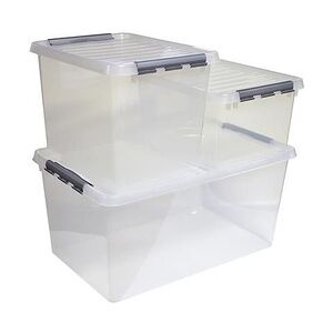 Sunware Aufbewahrungsbox Q-Line 120L transparent 80 x 50 x 38 cm