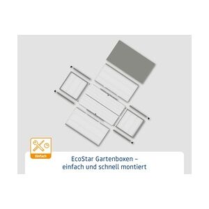 EcoStar Gartenbox Elegant 1620, 166 x 87,4 x 72,6 cm, alugrau