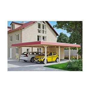 SKANHOLZ SKAN HOLZ Carport Wendland mit Abstellraum 630 x 879 cm mit EPDM-Dach