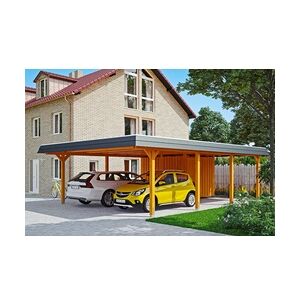 SKANHOLZ SKAN HOLZ Carport Wendland mit Abstellraum 630 x 879 cm mit Aluminiumdach