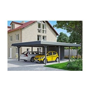 SKANHOLZ SKAN HOLZ Carport Wendland mit Abstellraum 630 x 879 cm mit Aluminiumdach