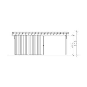 SKANHOLZ SKAN HOLZ Carport Wendland mit Abstellraum 630 x 879 cm mit Aluminiumdach