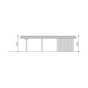 SKANHOLZ SKAN HOLZ Carport Wendland mit Abstellraum 630 x 879 cm mit Aluminiumdach