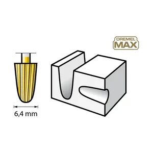 Dremel Max Hochgeschwindigkeits-Fräsmesser gekrümmt Ø 6,4 mm 117DM 2 Stück