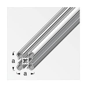 alfer coaxis®-Säulen-Profil, schmal 1 m, 27.5 mm Aluminium roh blank