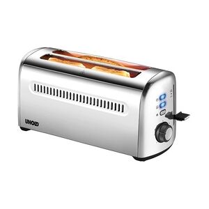 Unold Toaster Retro, Edelstahl 4 Scheiben, Langschlitztoaster