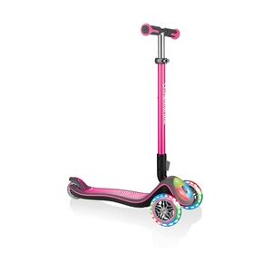 Globber Scooter Elite Deluxe Flash Lights pink mit Leuchtrollen