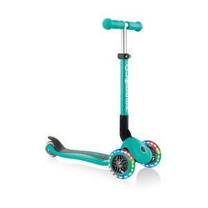 Globber Scooter Junior Foldable Lights türkis mit Leuchtrollen