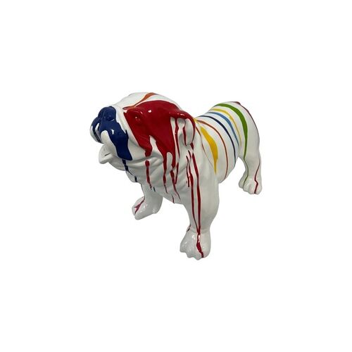 Weitere Dekofigur Bulldogge bunt weiß 43 x 34 x 55 cm