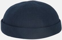 Hanseheld Docker Cap Leinen Blau Kurz Flach Segler Sailor Cap