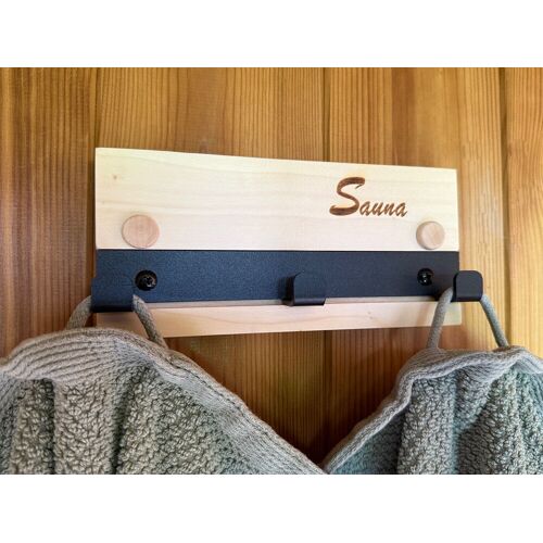 Gartenhausfabrik Fjordholz Sauna Garderobenbrett mit Haken