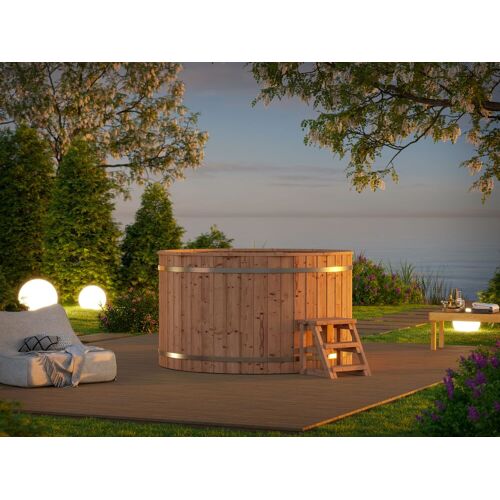Sauna4Home B1 Fjordholz Holzbadezuber/Hot Tub Rund ohne Ofen