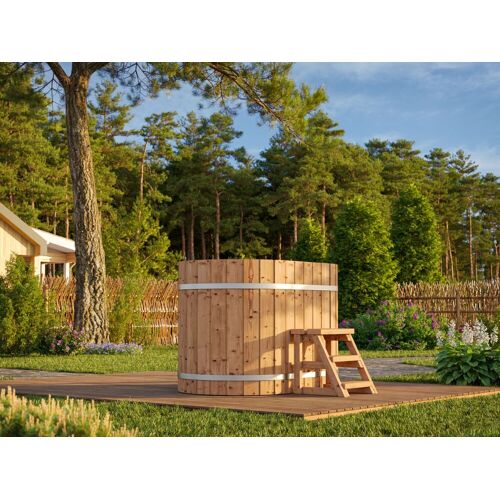 Sauna4Home B1 Fjordholz Holzbadezuber Oval Größe 2 ohne Ofen