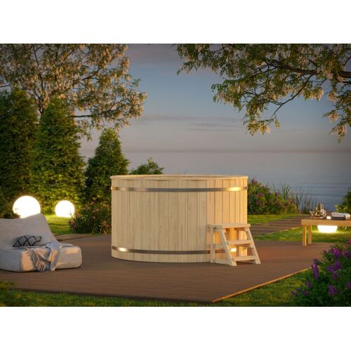 Sauna4Home B1 Fjordholz Holzbadezuber/Hot Tub Rund ohne Ofen