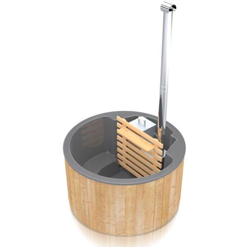 Sauna4Home B1 Fjordholz Rund Linus 2 - Kleiner Hot Tub aus Holz