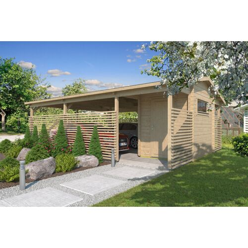 Fjordholz Doppel-Carport mit Abstellraum/Schuppen