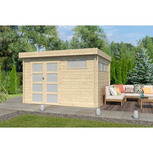 Fjordholz G2 Flachdach Gartenhaus Modell Nelo 44 A