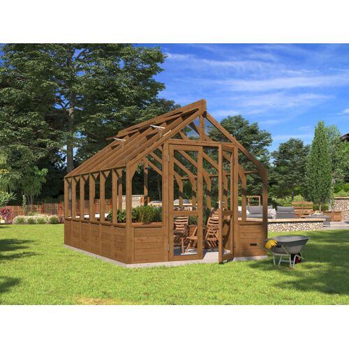 Fjordholz L1 Lähe Premium Gewächshaus Modell Greenline Nr. 8