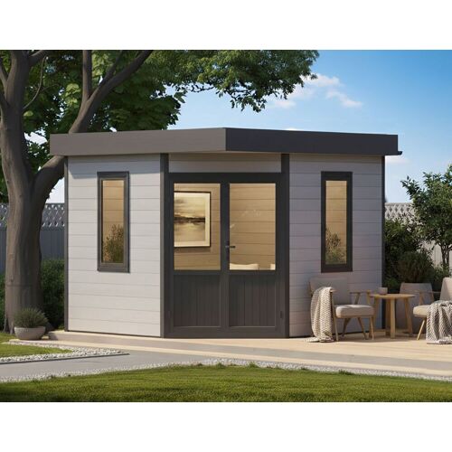 Fjordholz Z1 WPC 5-Eck Gartenhaus Modell Style Classic