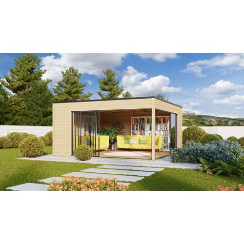 Fjordholz Gartenhaus Modell Q-BIC Alu 70 F