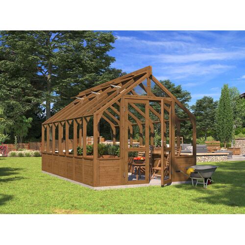 Fjordholz L1 Lähe Premium Gewächshaus Modell Greenline Nr. 9