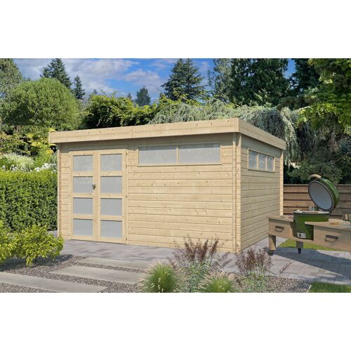 Fjordholz G2 Flachdach Gartenhaus Modell Nelo 44 C