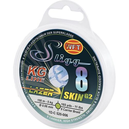 WFT Schnur Sligg 8 Lazer Skin G2 Länge 300m ø0,08mm Geflochtene Angelschnur Flechtschnur