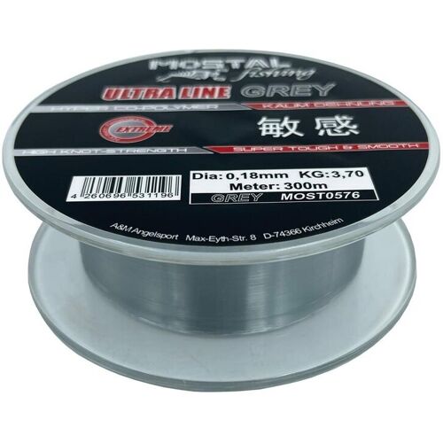 Mostal Schnur Ultra Line Grey Länge 300m ø 0,18mm