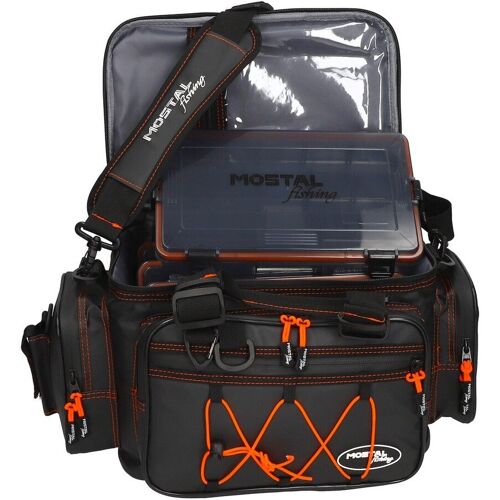 Mostal Anglertasche Taipan 710 Wasserdichte Angeltasche mit 4 Boxen Tackle Bag Ködertasche