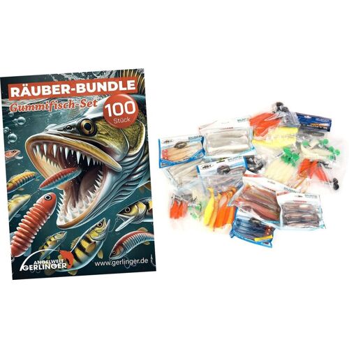 Mega Räuber-Bundle Gummifisch-Set Raubfisch 100 Stück