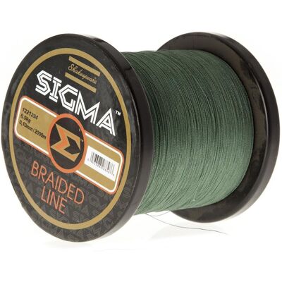 Shakespeare Schnur Sigma Braid Farbe Dark Green Länge 2000m ø 0,10mm Shakespeare Schnur Sigma Braid Farbe Dark Green Länge 2000m ø 0,10mm