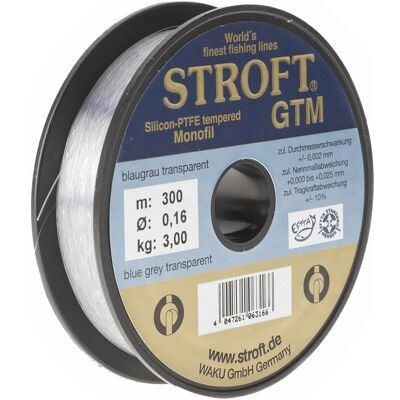 Stroft Schnur GTM Länge 300m ø 0,16mm Tragkraft 3,0kg Stroft Schnur GTM Länge 300m ø 0,16mm Tragkraft 3,0kg
