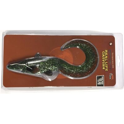 DAM Effzett Real Life Catfish Curl Tail Loose Body Green 25cm DAM Effzett Real Life Catfish Curl Tail Loose Body Green 25cm