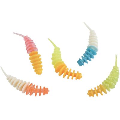 Balzer Trout Collector Aromatisierte Forellenwürmer Mix 4 Mix 4, Länge 7cm, Aroma süßer Käse Balzer Trout Collector Aromatisierte Forellenwürmer Mix 4 Mix 4, Länge 7cm, Aroma süßer Käse