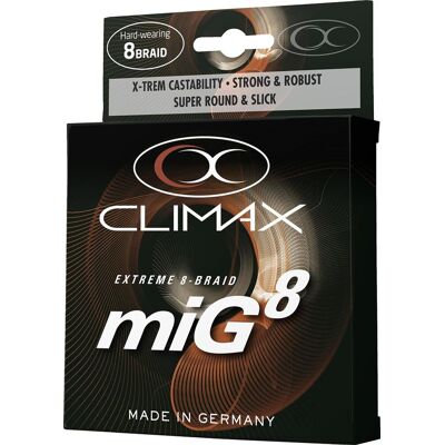 Climax miG 8 Braid rundgeflochten Farbe Blau 275m Länge 275m ø 0,22mm Climax miG 8 Braid rundgeflochten Farbe Blau 275m Länge 275m ø 0,22mm