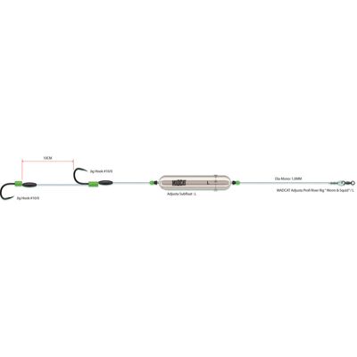 Madcat Adjusta Profi River Rig - Würmer & Tintenfisch - 180cm Angelset Madcat Adjusta Profi River Rig - Würmer & Tintenfisch - 180cm Angelset